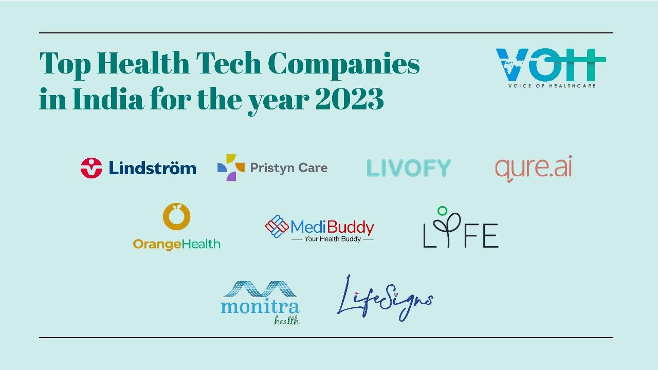 TOP HEALTH TECH COMPANIES IN INDIA FOR THE YEAR 2023, Top 10 Companies, Healthcare, Healthcare Industry, 2023